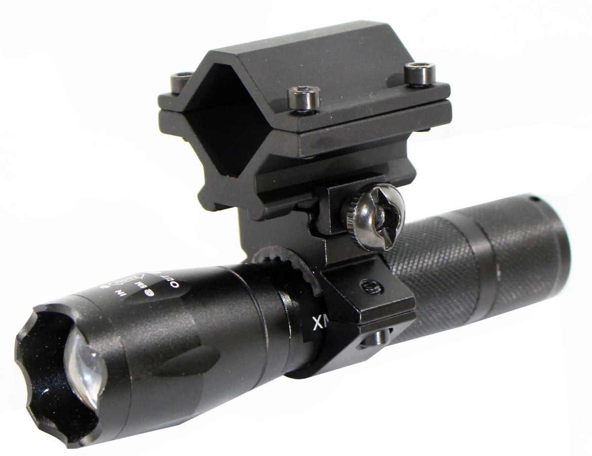 Tactical 1200 Lumen Flashlight With Mount Compatible With H&R Pardner 1871 12 Gauge Pumps.