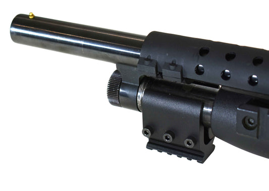 Tactical Picatinny rail mount adapter for Stevens 320 12 gauge pump hunting home defense.
