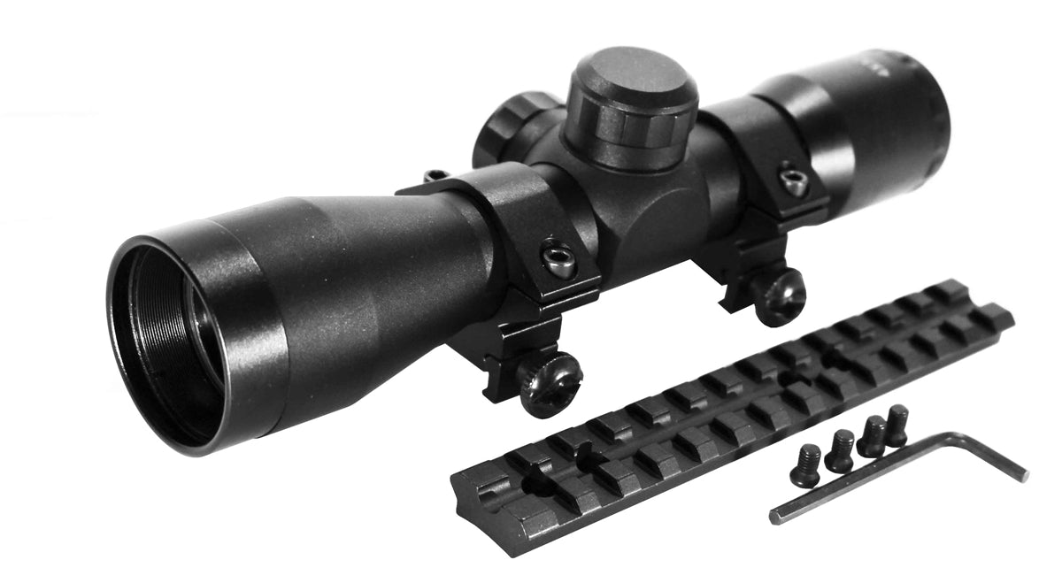 4x32 scope sight with rail combo for mossberg 590 shotguns.