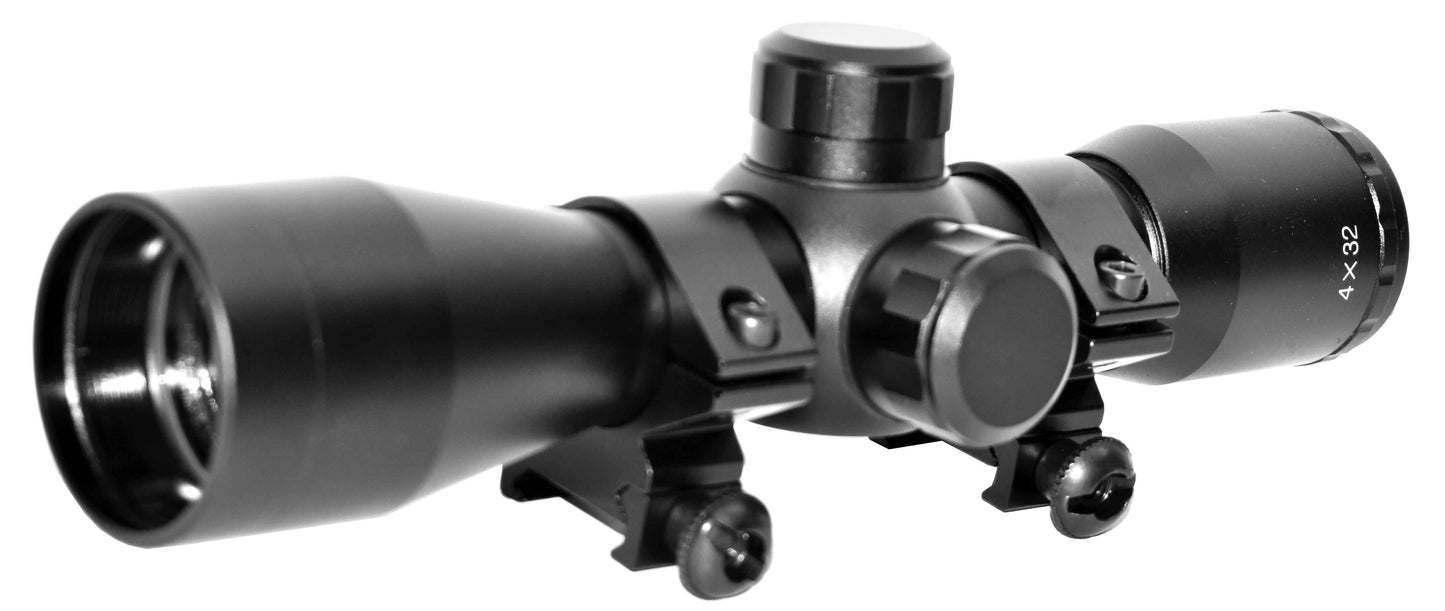 picatinny mounted 4x32 scope sight for winchester sxp defender pump.