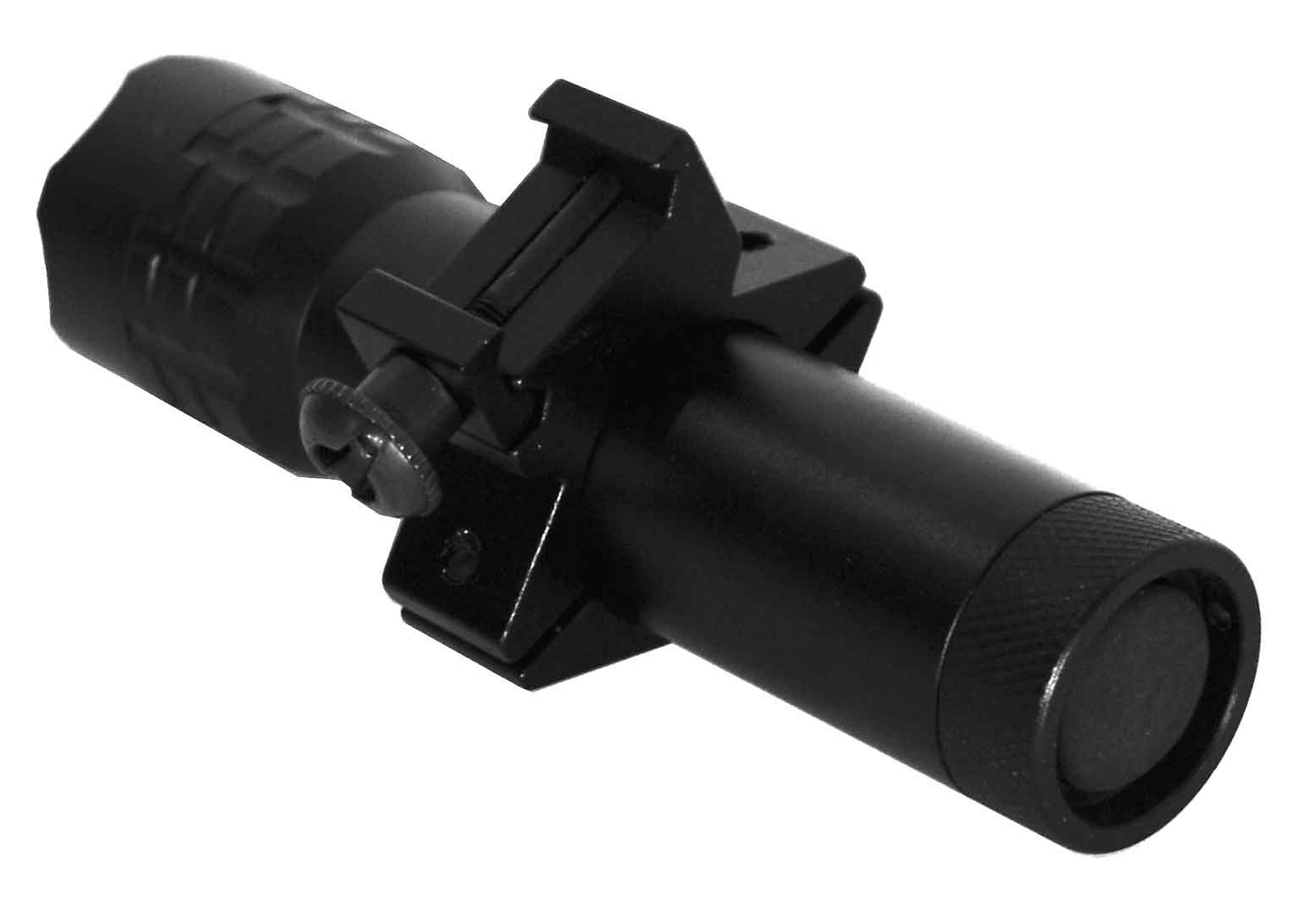 black tactical flashlight for rifles and shotguns.