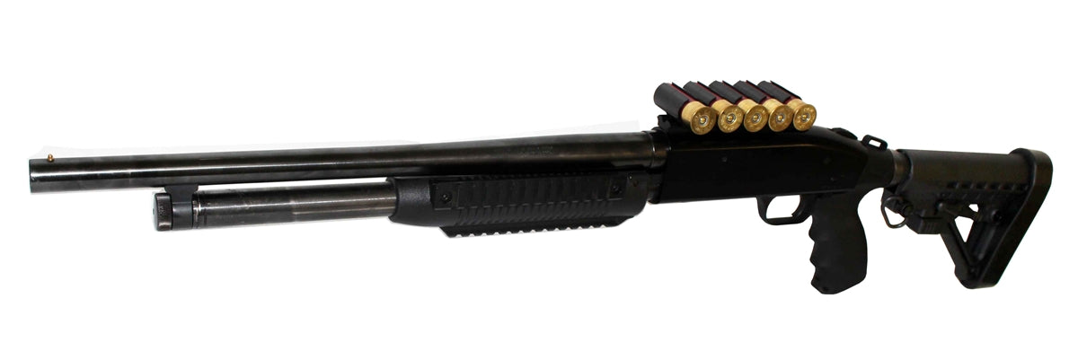 Trinity Polymer Shell Holder With Base Mount For Mossberg 590 12 Gauge Pump.