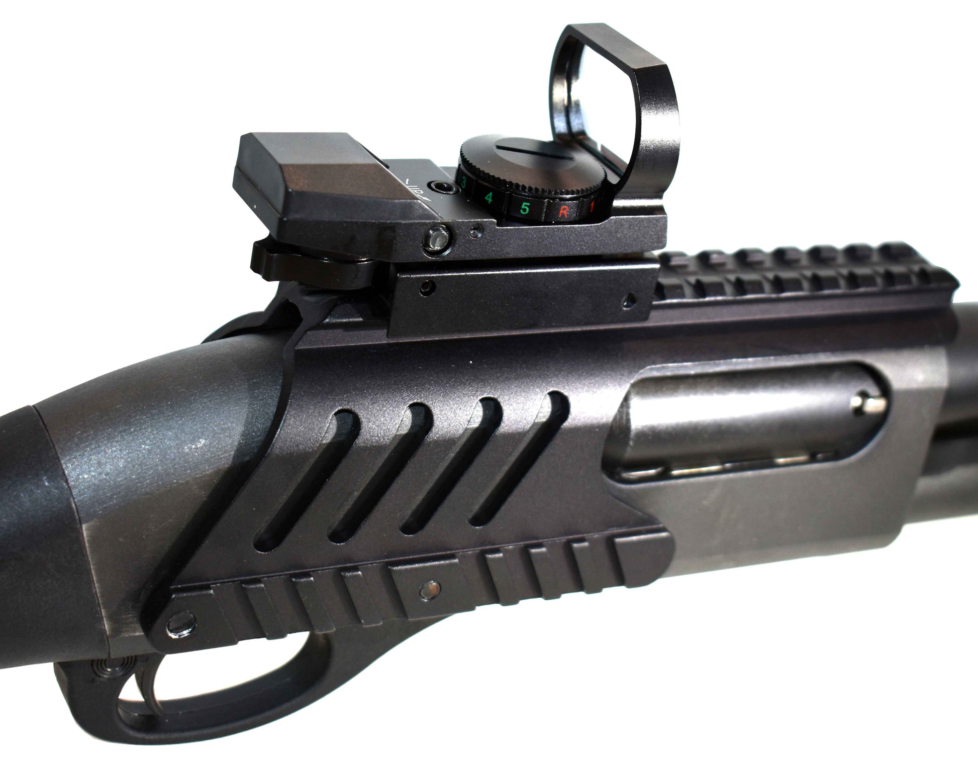 remington 870 tac-14 pump reflex sight and mount combo.