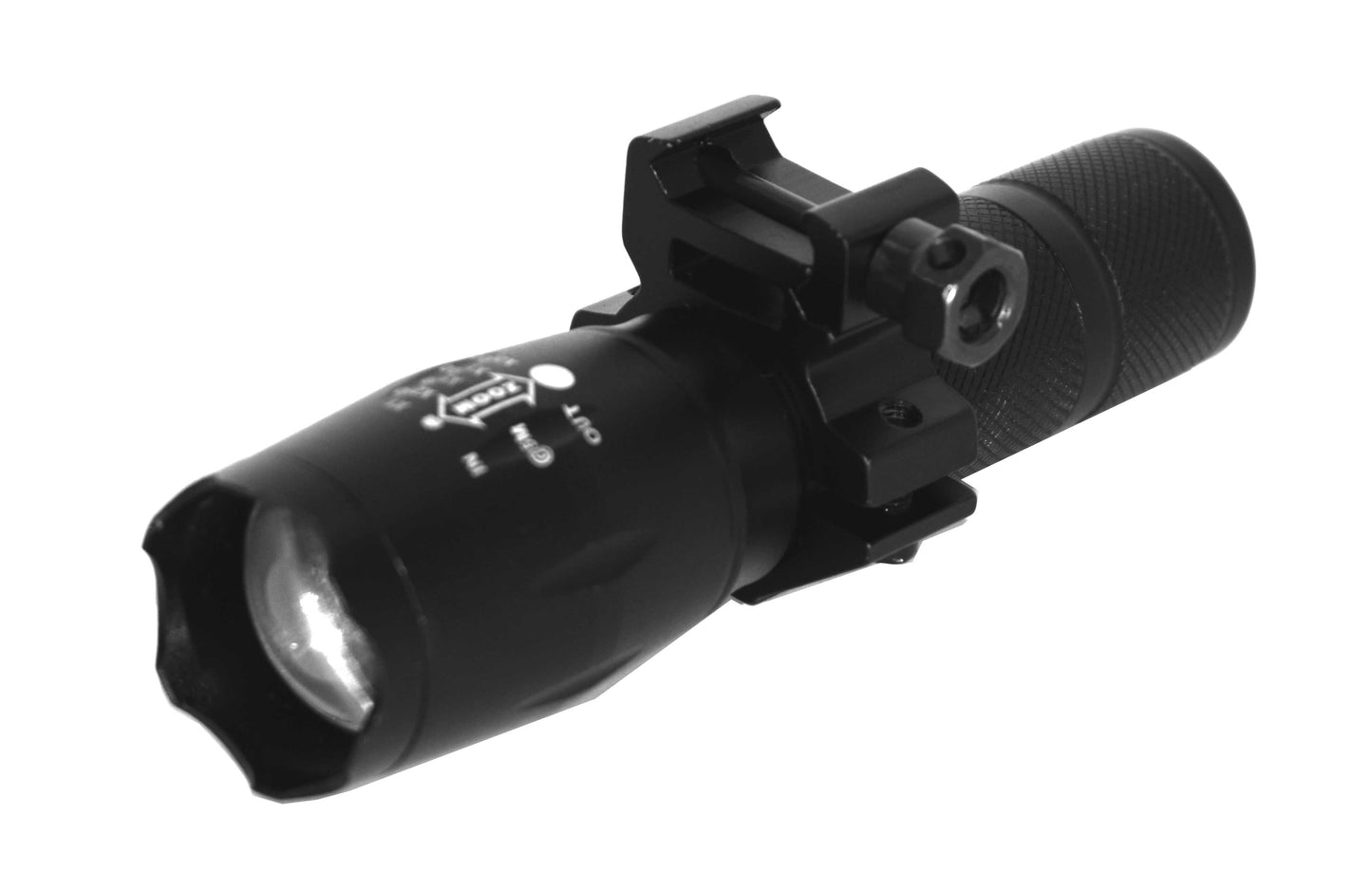 Tactical 1000 Lumen Flashlight With Mount Compatible With Remington 870 12 Gauge Pumps.