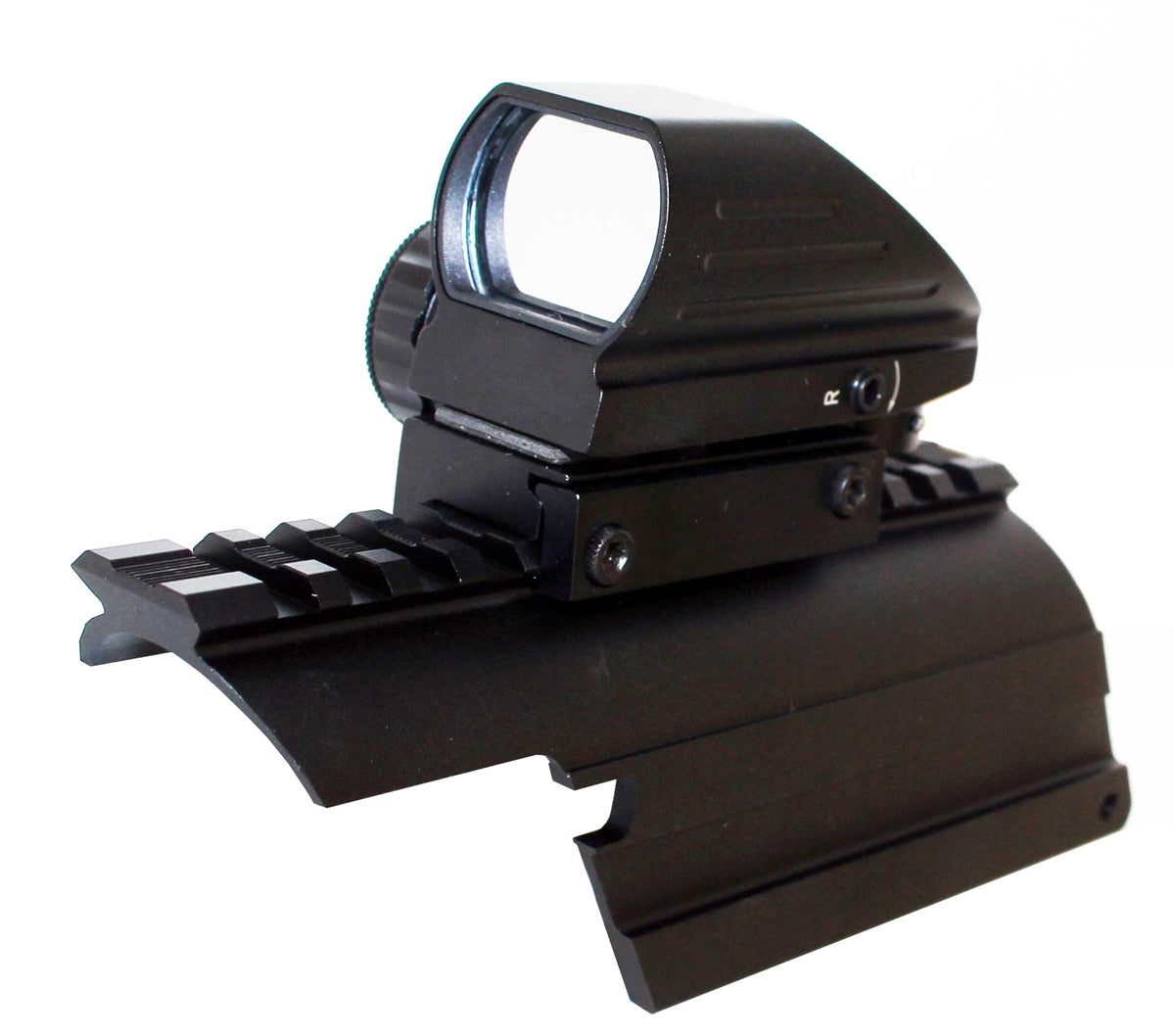 Trinity Reflex Sight Red Green Reticles With Saddle Mount Picatinny Rail Adapter Compatible With Mossberg 590 12 Gauge.