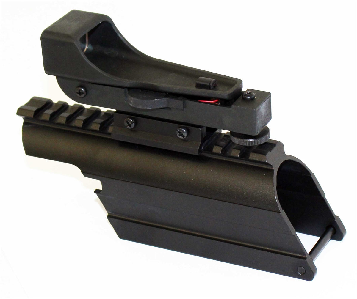 Trinity Saddle Picatinny mount Adapter With Red Dot Reflex Sight For Mossberg 500 12 Gauge Pump.