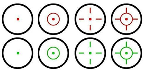 red green reticles.