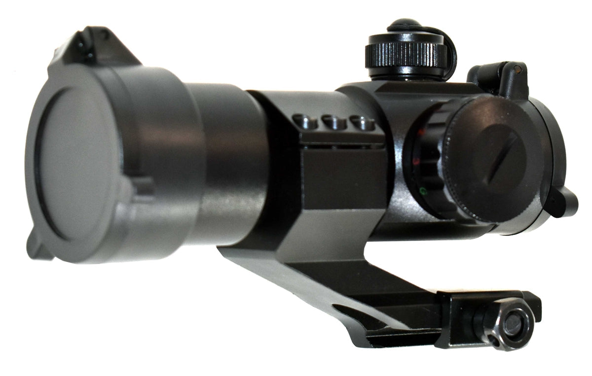 Tactical Red Green Blue Dot Sight with Trinity saddle mount for H&R Pardner 12 gauge pump.