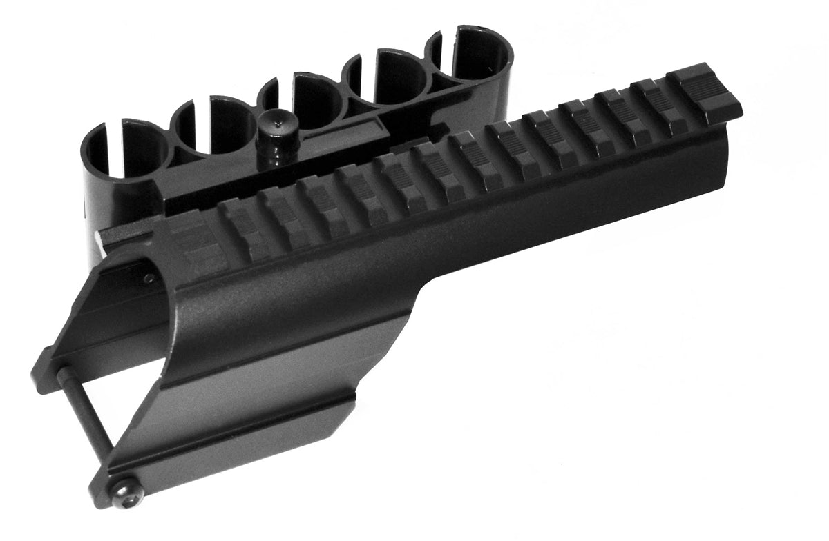 Trinity Saddle Mount Picatinny Rail Adapter For Mossberg 500 12 Gauge Pump.