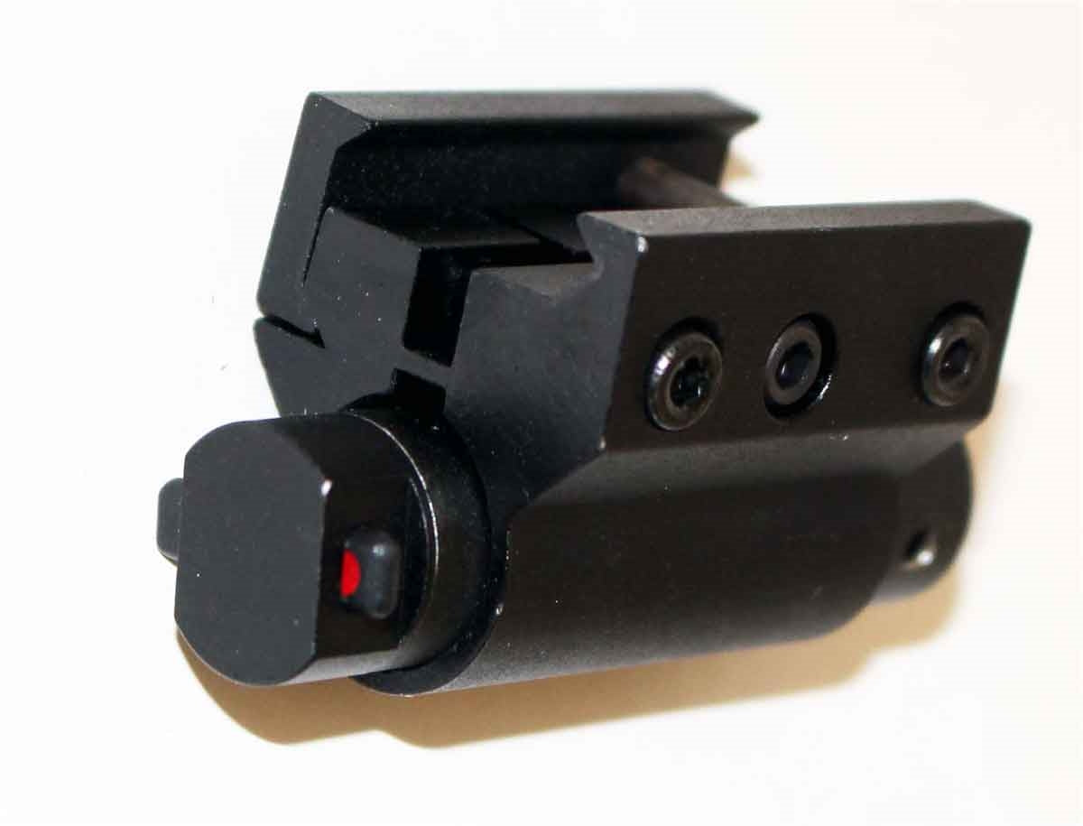 picatinny rail mounted red laser for shotguns.