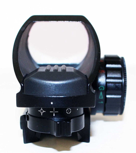 picatinny mounted reflex sight.
