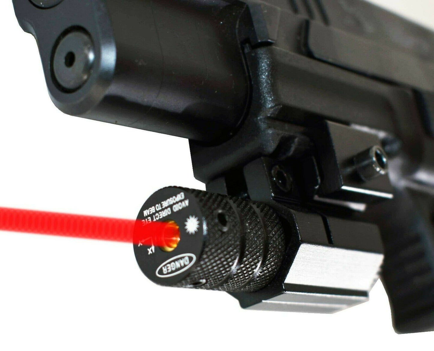 glock 17 handgun red laser.