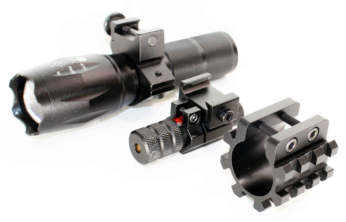 stevens 320 12 gauge pump red dot laser and flashlight combo.
