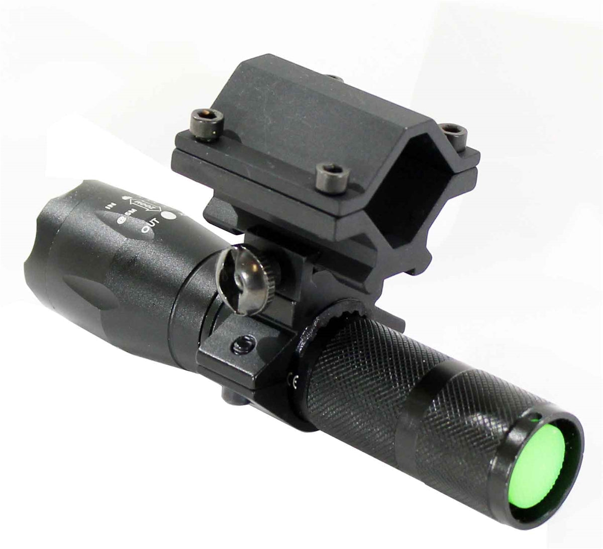 Tactical 1200 Lumen Flashlight With Mount Compatible With Stevens 320 20 Gauge Pumps.