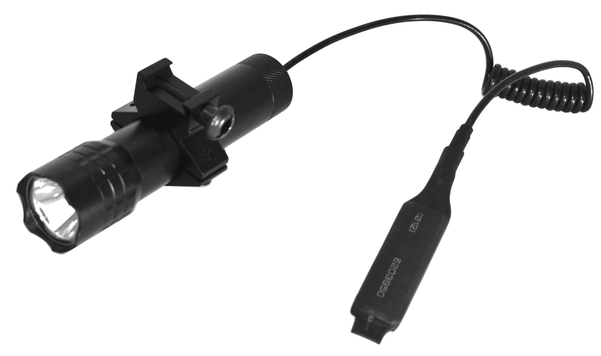 tactical flashlight with rear cap switch for rifles and shotguns.