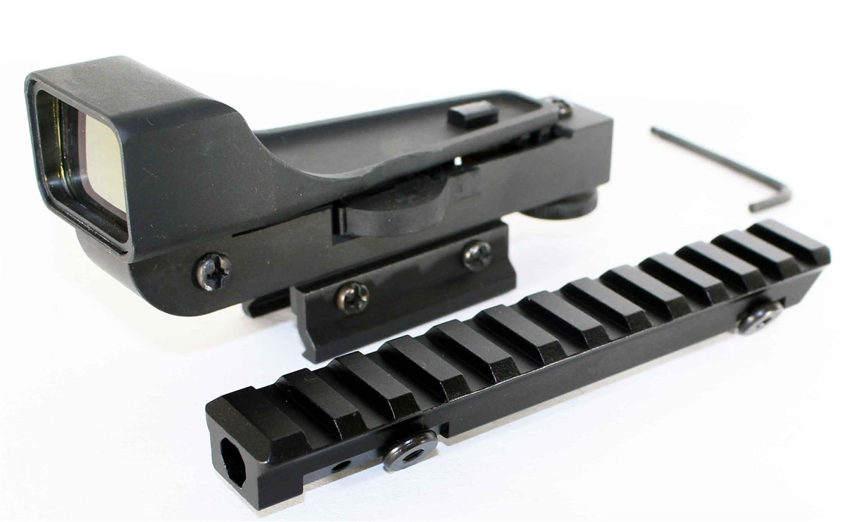 Tactical Red Dot Sight With Base Mount Compatible With Ruger Mini 14 And Ruger Mini 30 Rifles.