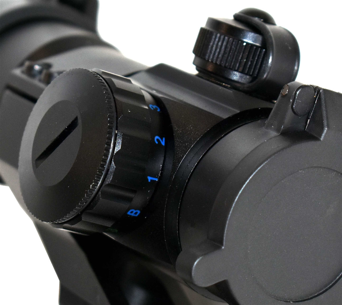 Tactical Red Green Blue Dot Sight with Trinity saddle mount for Remington 870 tac-14 12 gauge pump.